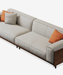 Ghế sofa vải đẹp, chất liệu vải bố nhập khẩu, chân gỗ sồi tự nhiên